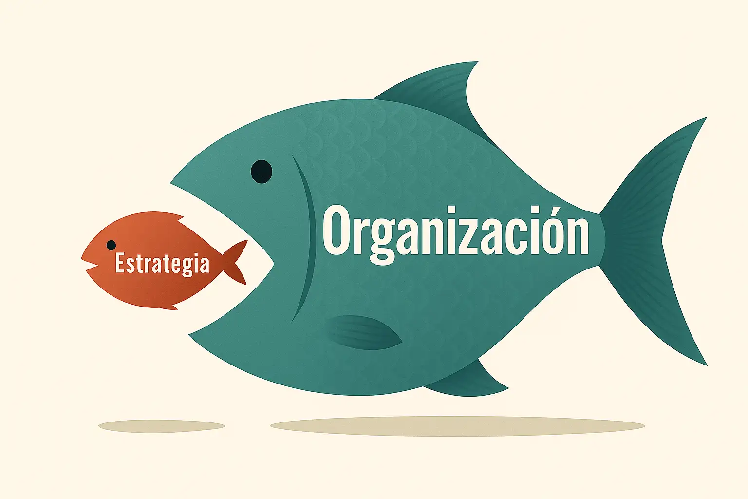Organización comiendose a la estrategia